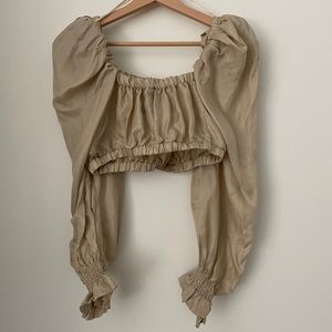 Zara long sleeved crop top